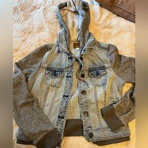 Jean jacket sweater hoodie